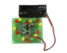 DIY Heart Shape 3 Colors LED Flashing Light, LED Electronic Soldering Practice Kits for Beginners, Bikes Electric Car Taillights DIY